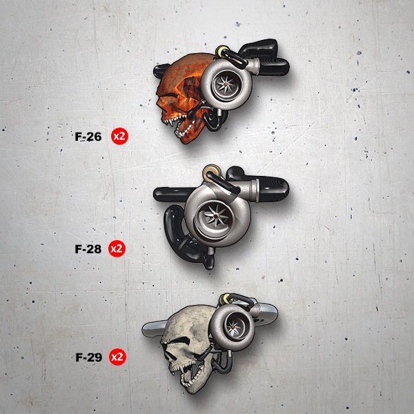 Adesivi per Auto e Moto: Turbina a cranio