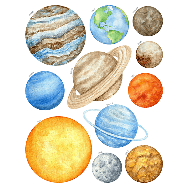 Adesivi per Bambini: Pianeti del sistema solare