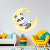Adesivi per Bambini: L'orso Panda Dorme sulla Luna 3