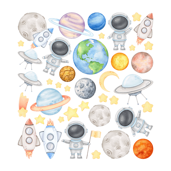 Adesivi per Bambini: Space Kit