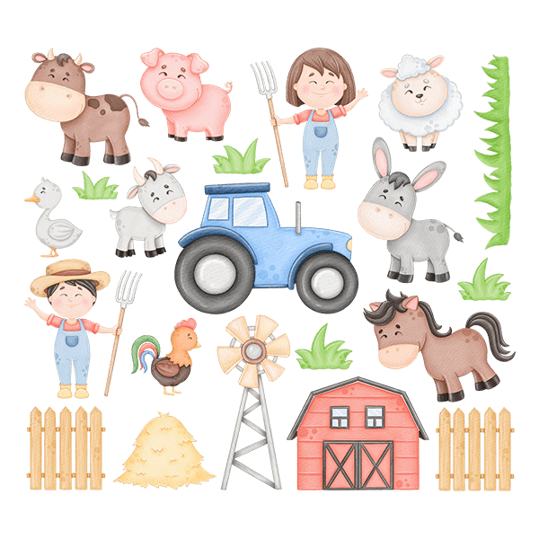 Adesivi per Bambini: Kit di animali della fattoria