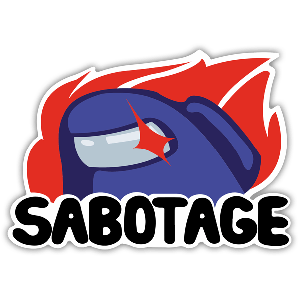 Adesivi per Auto e Moto: Among Us Sabotage Blu