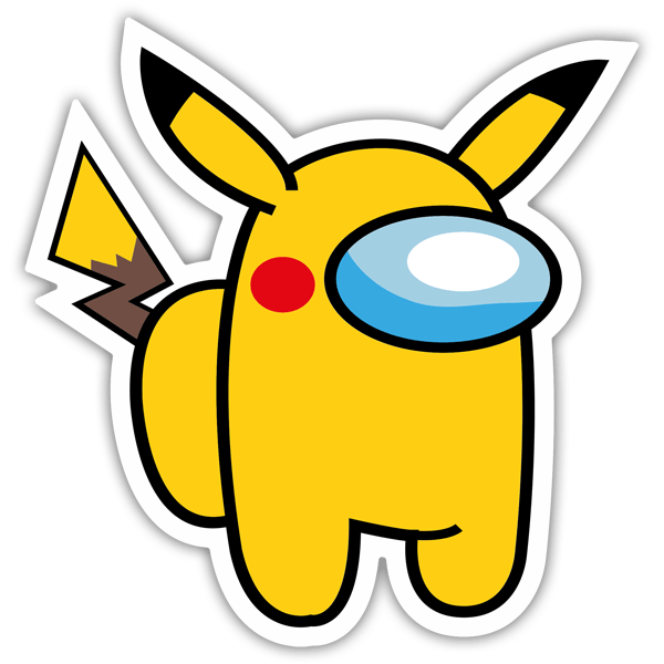 Adesivi per Auto e Moto: Among Us Picachu Full Pokemon