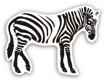 Adesivi per Auto e Moto: Silhouette zebra