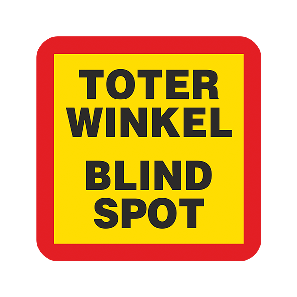 Adesivi per Auto e Moto: Toter Winkel Blind Spot Tedesco