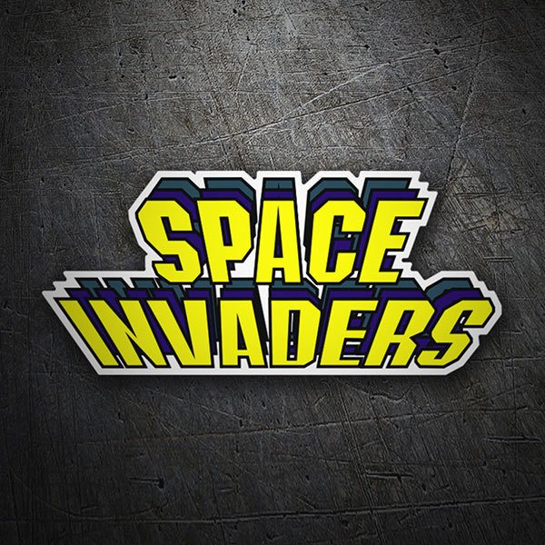 Adesivi per Auto e Moto: Space Invaders Relief