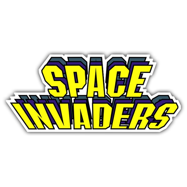Adesivi per Auto e Moto: Space Invaders Relief