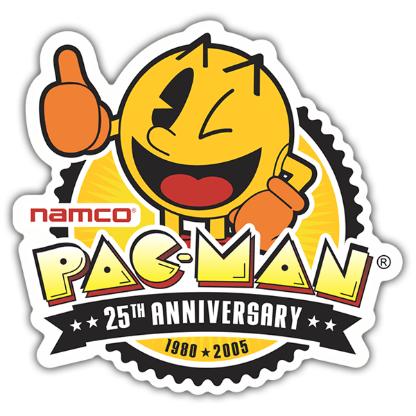 Adesivi per Auto e Moto: Pac-Man 25° Anniversario