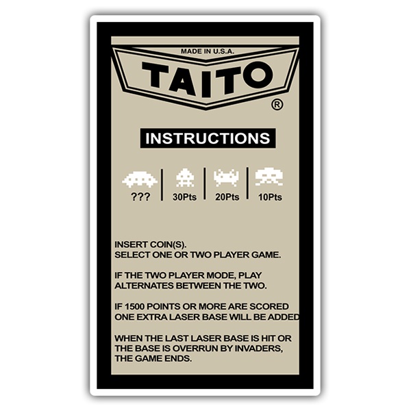 Adesivi per Auto e Moto: Taito Instructions