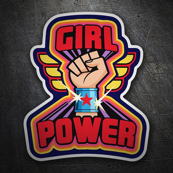 Adesivi per Auto e Moto: Girl Power Wonder Woman
