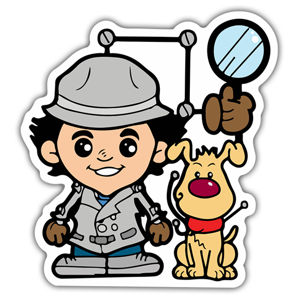 Adesivi per Auto e Moto: Inspector Gadget Cartoon