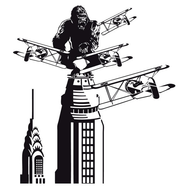 Adesivi Murali: King Kong a New York