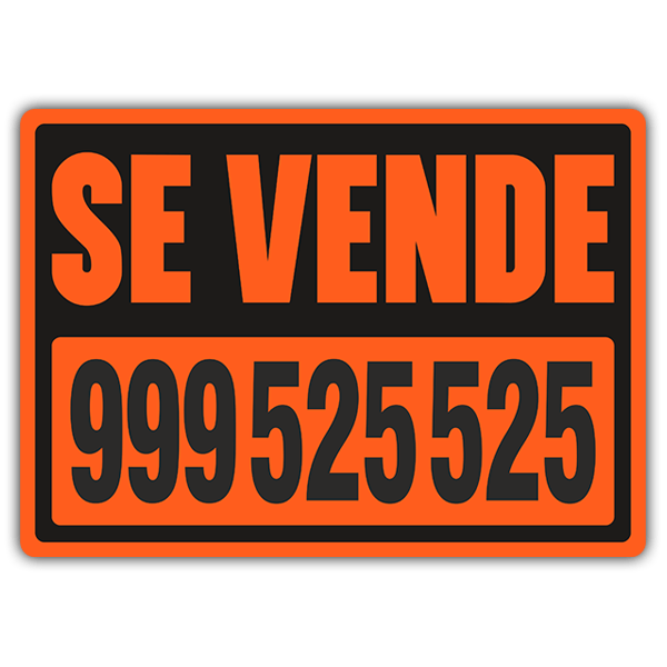 Adesivi Murali: In Vendita Arancione