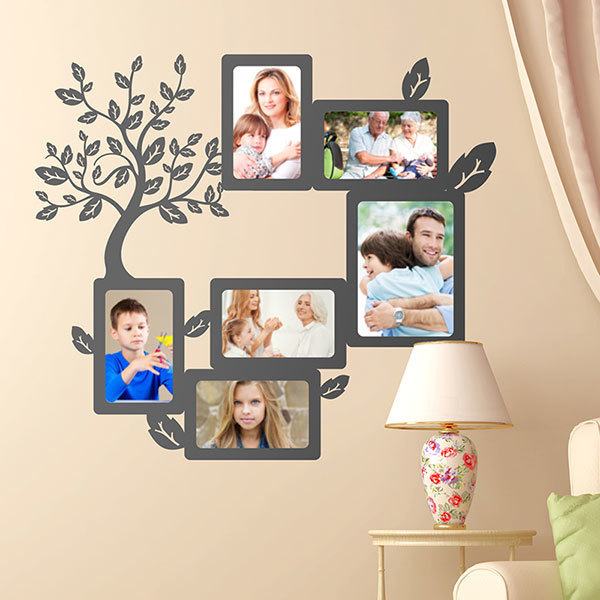 Adesivo Murale Albero Della Vita SUPERDANT - 57x39 Cm, Nero, Con Uccelli E Rami, Per Soggiorno E Camera
