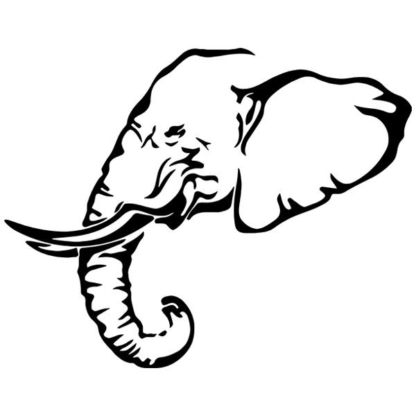 Adesivi per Auto e Moto: Profilo Elefante