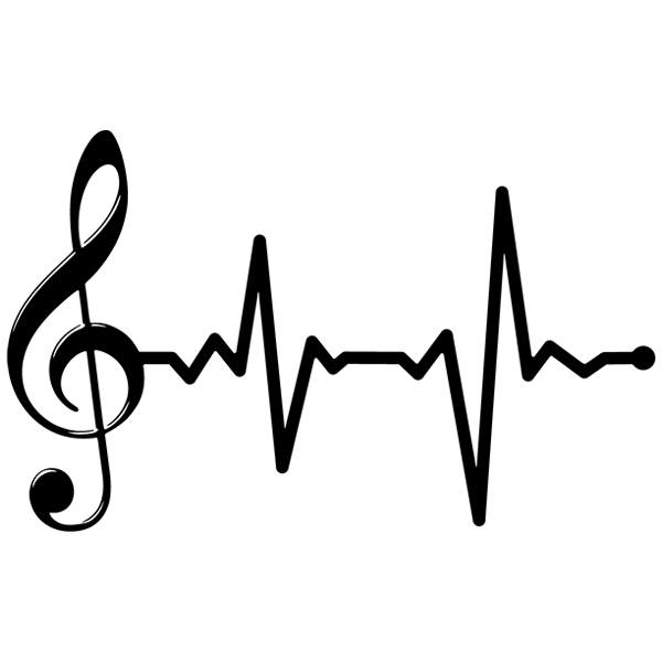 Adesivi Murali: Cardiogramma musicale