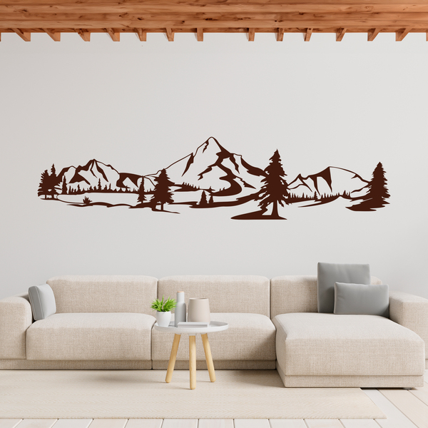 Adesivi Murali: Montagne e pini