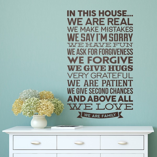 Adesivi Murali: In this house we are real...