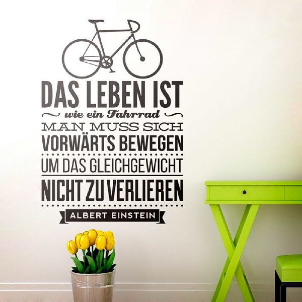 Adesivi Murali: Das leben ist wie ein fahrrad