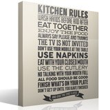 Adesivi Murali: Regole della cucina - Inglese 3