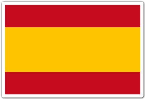 Adesivi per Auto e Moto: Bandiera della Spagna senza scudo