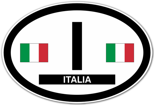 Adesivi per Auto e Moto: Ovale dell'Italia I