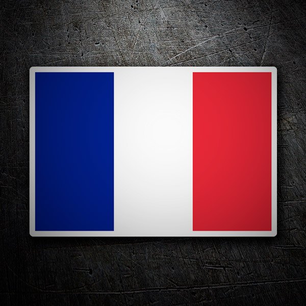 Adesivi per Auto e Moto: Bandiera della Francia senza scudo
