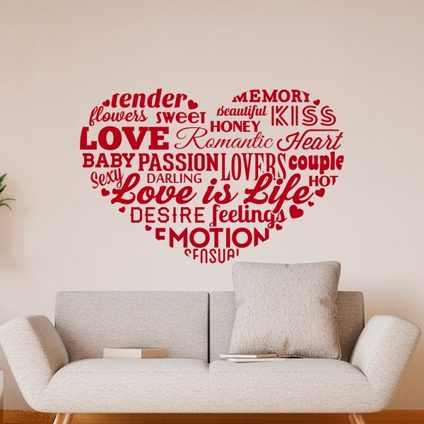 Adesivi Murali: Faccia da scrivere sull'amore
