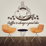 Adesivi Murali: Coffee is always a good idea 2