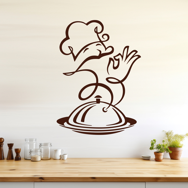 Adesivo murale per la cucina Chef Cucina Delicatessen