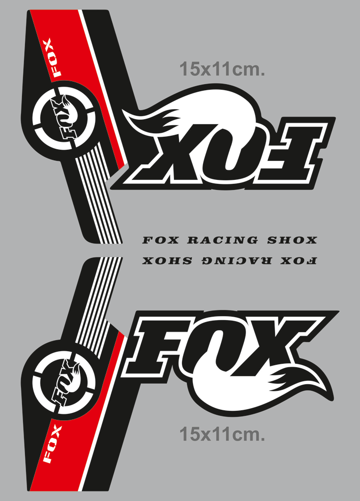 Adesivi per Auto e Moto: Adesivi Fox Racing Shox forcelle Mountain Bike