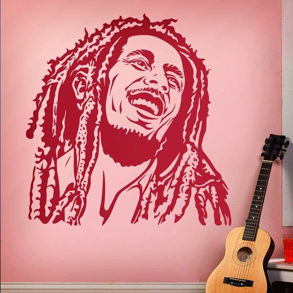 Adesivi Murali: Bob Marley sorriso