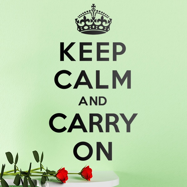 Adesivi Murali: Keep Calm And Carry On