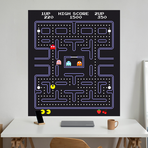 Adesivi Murali: Pac-Man colore del gioco arcade Pac-Man