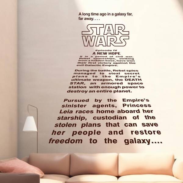 Adesivi Murali: Testo introduttivo di Star Wars