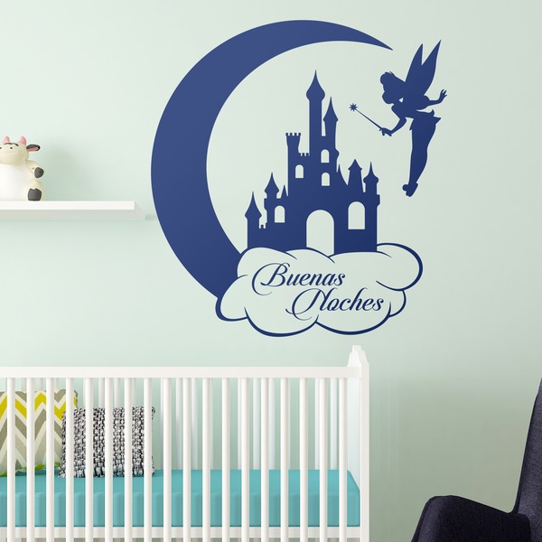 Adesivi per Bambini: Tinkerbell, il Castello e la Luna. Buenas Noches