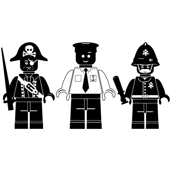 Adesivi per Bambini: Tre figure di Lego