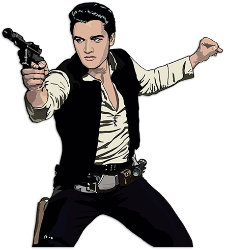 Adesivi Murali: Elvis Han Solo