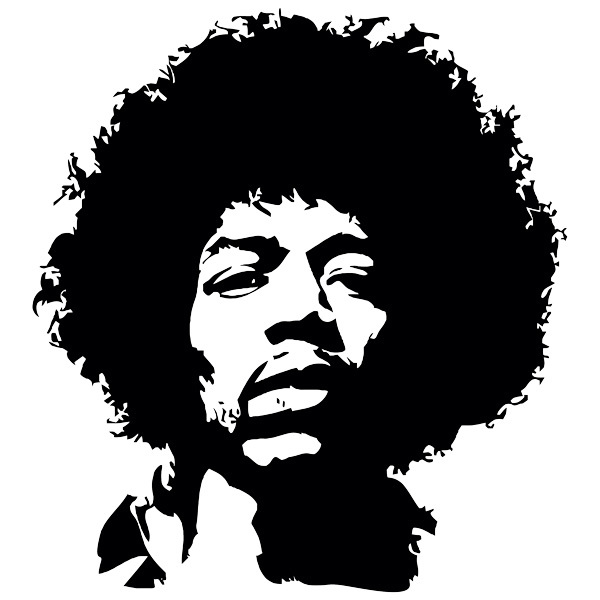 Adesivi Murali: Jimi Hendrix faccia