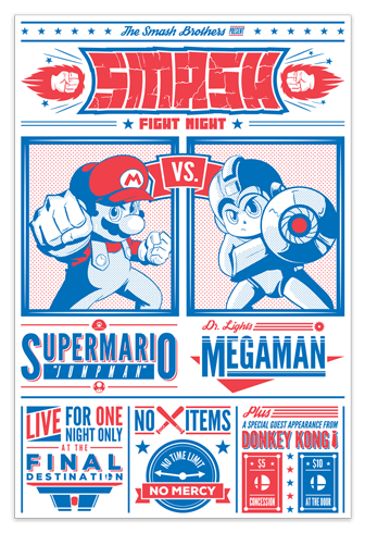 Adesivi Murali: Mario Bros vs Megaman
