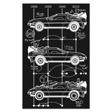 Adesivi Murali: Poster adesivo DeLorean Timeline 4