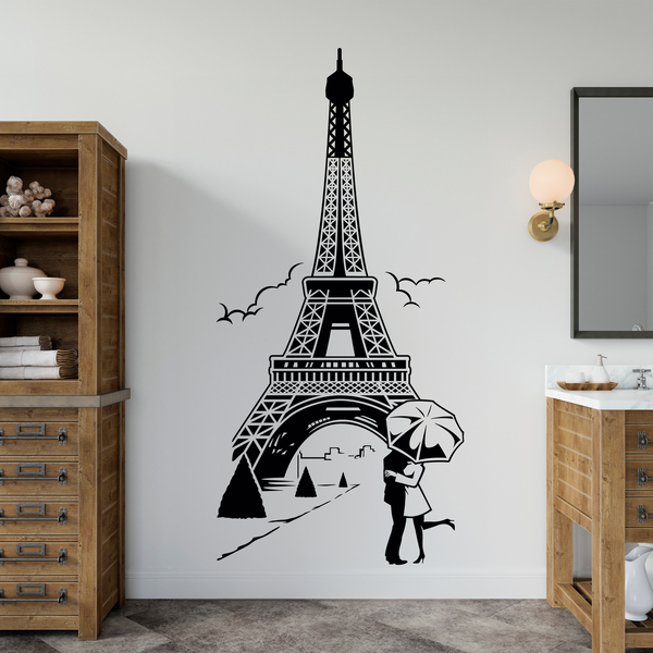 Adesivo murale Amore sotto la Torre Eiffel