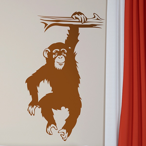 Adesivi Murali: Scimpanzé sul ramo