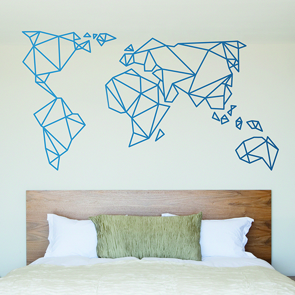 Adesivi Murali: Mappa Origami Mundi