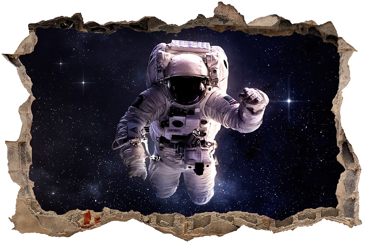 Adesivi Murali: Buco Astronauta
