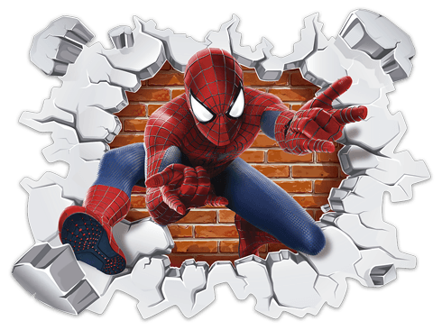 Adesivi Murali: Buco murale Spiderman