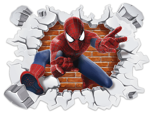 Adesivi per Bambini: Buco murale Spiderman