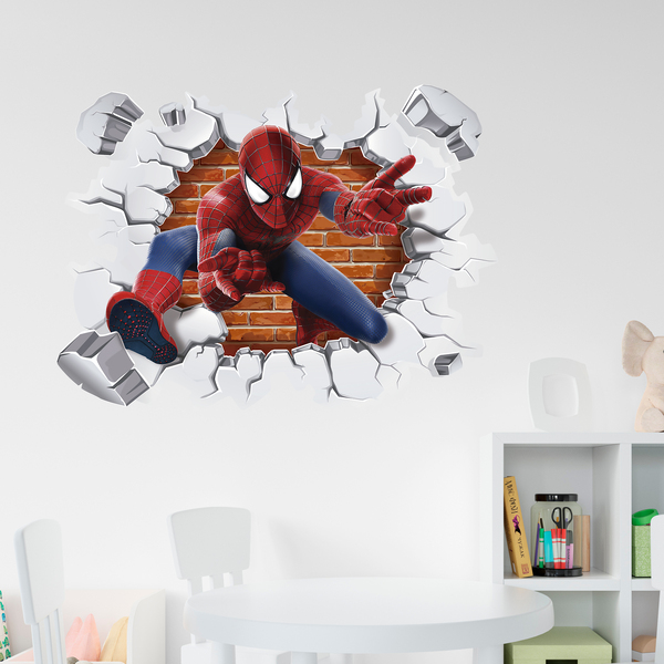 Adesivi Murali: Buco murale Spiderman