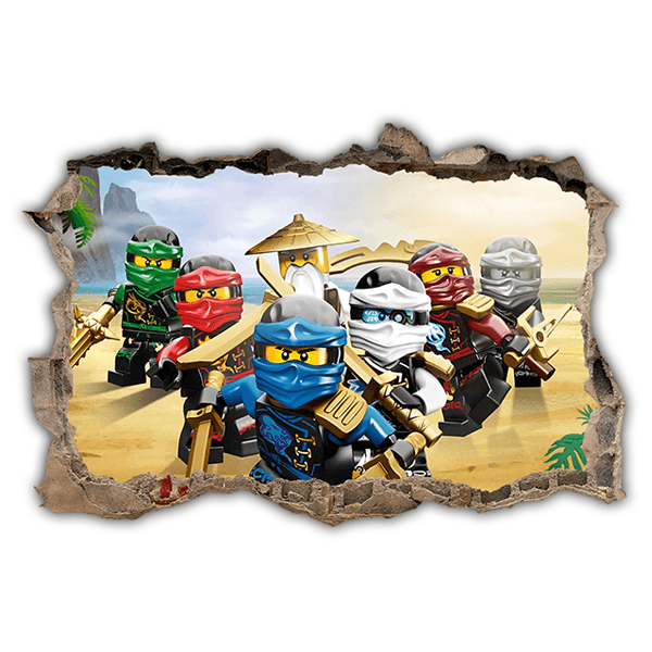 Adesivi Murali: Buco Lego Team Ninjago