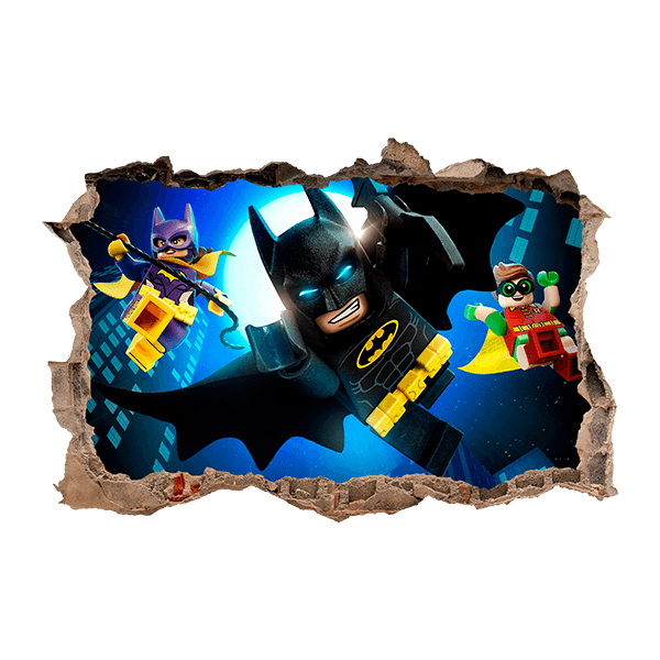 Adesivi Murali: Lego, Batman, Robin e Batgirl